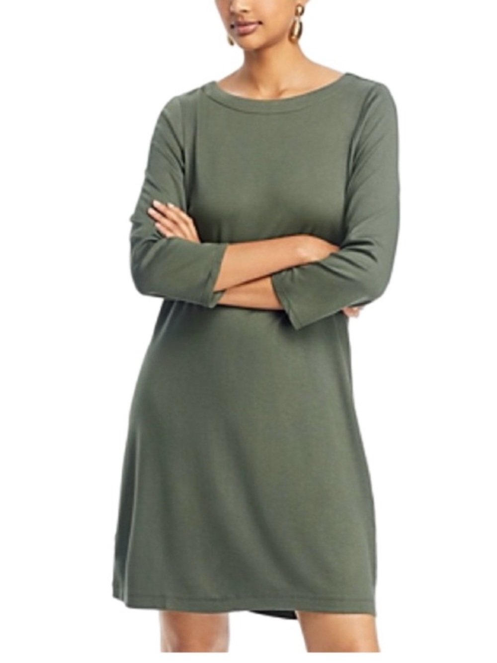 Tommy Bahama Women’s Easy Wear Green Banana Leaf 3/4 Sleeve Darcy Dress Size XL